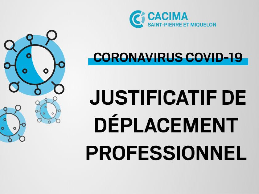 JUSTIFICATIF DE DÉPLACEMENT PROFESSIONNEL (COVID-19)